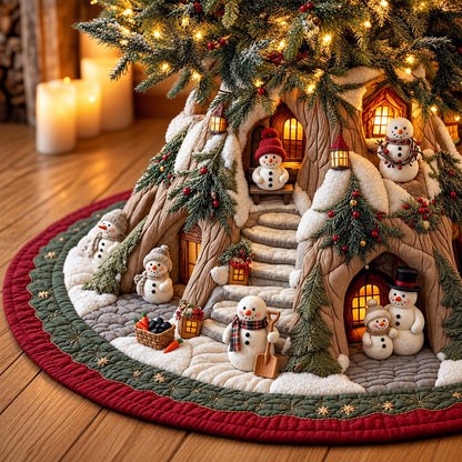 Winter Village Quilted Tree Skirt GFTOMA15253