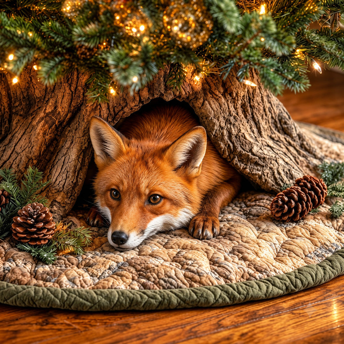 Animal Den Quilted Tree Skirt GFTOMA15262