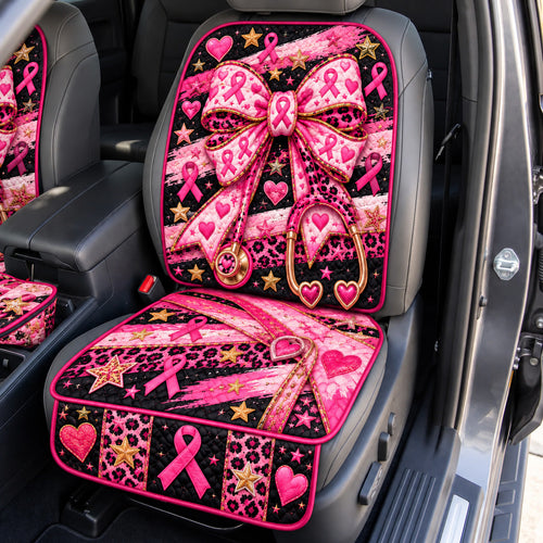Pink Bow Quilted Car Seat Protector GFTOMA15288