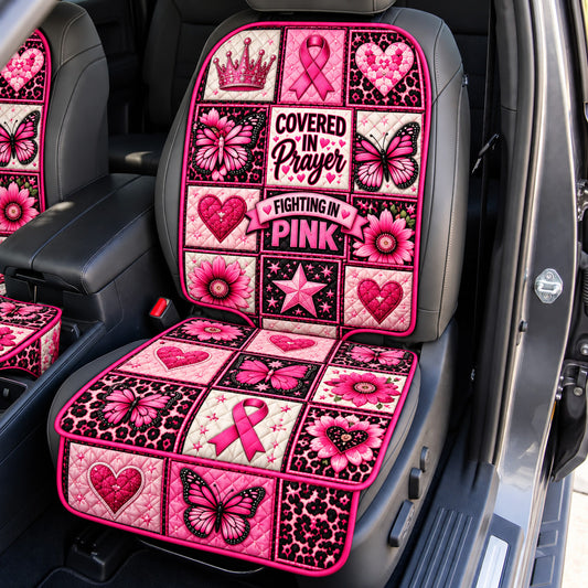 Pink Prayer Quilted Car Seat Protector GFTOMA15291