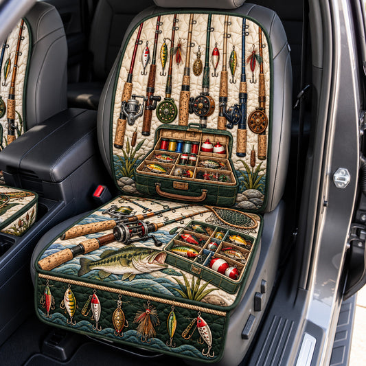 Fishing Tackle Quilted Car Seat Protector GFTOMA15296