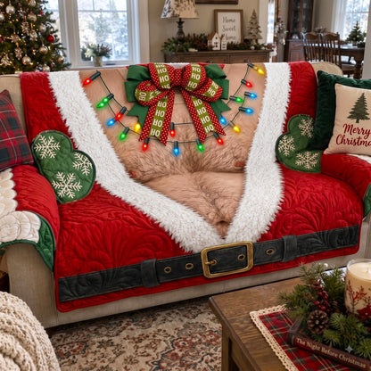 Santa Suit Quilted Sofa Cover GFTOMA15329