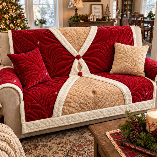 Santa Dress Quilted Sofa Cover GFTOMA15332