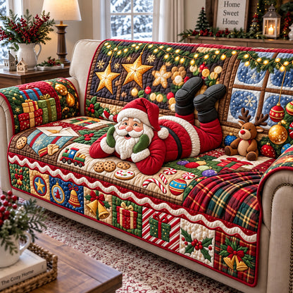 Sleepy Santa Quilted Sofa Cover GFTOMA15350