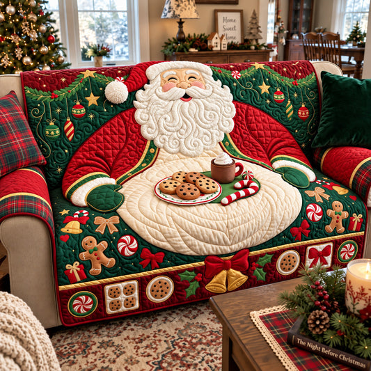 Cookie Santa Quilted Sofa Cover GFTOMA15354