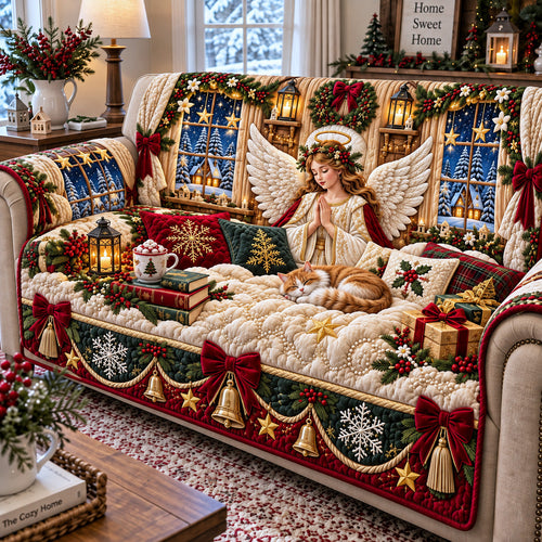 Holiday Angel Quilted Sofa Cover GFTOMA15358