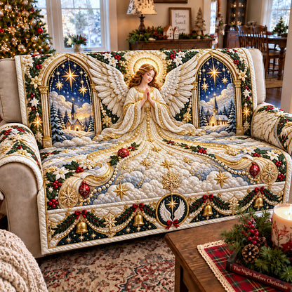 Golden Angel Quilted Sofa Cover GFTOMA15359