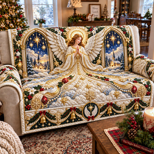 Golden Angel Quilted Sofa Cover GFTOMA15359