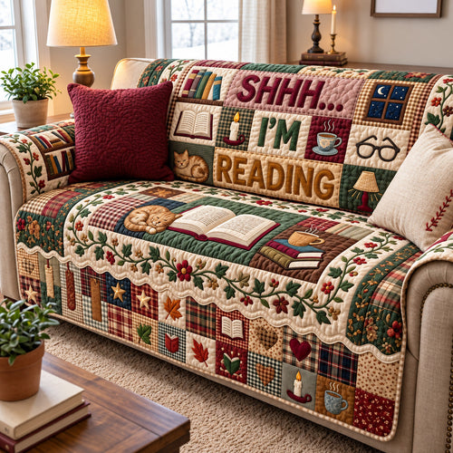 Cozy Reading Quilted Sofa Cover GFTOMA15396