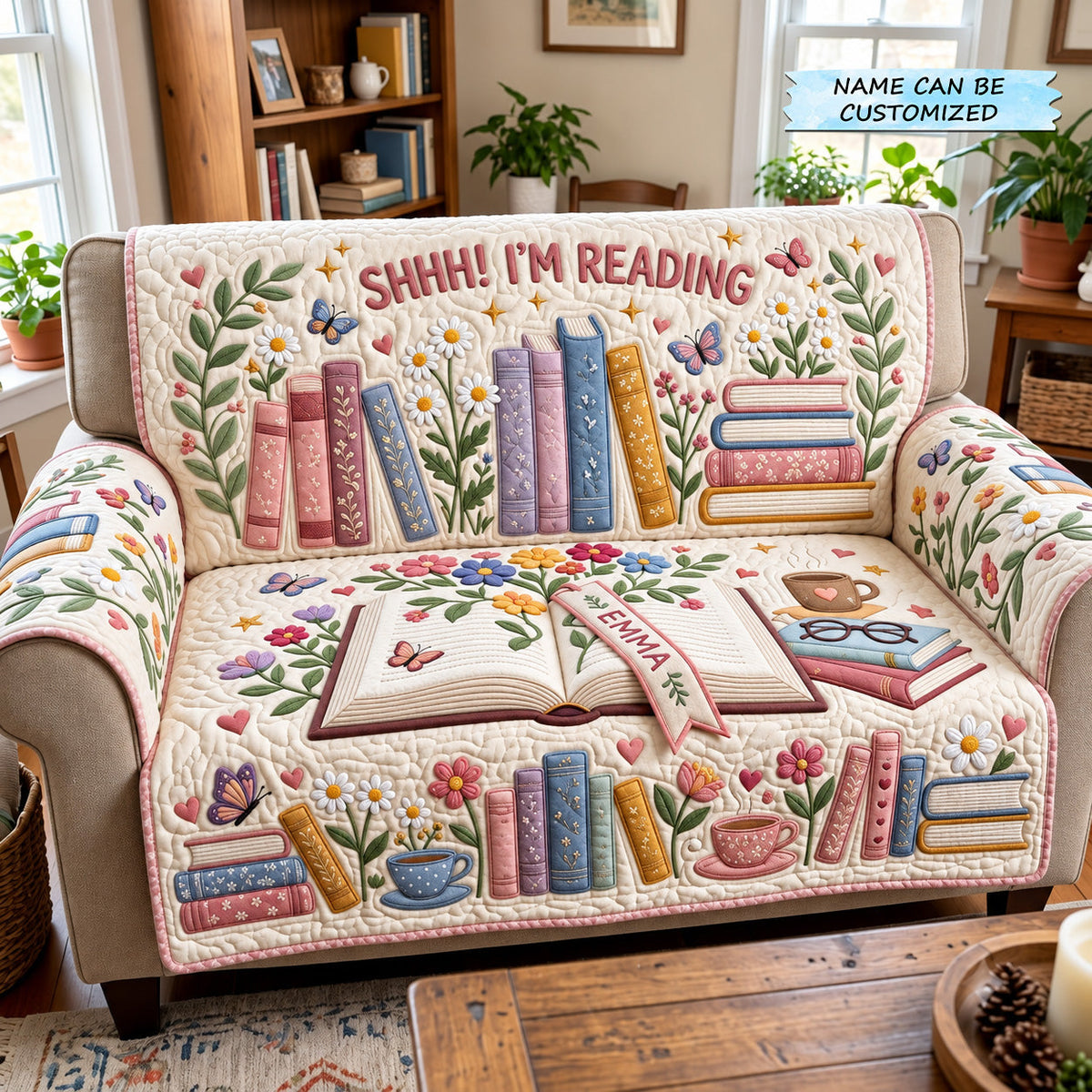 Reading Corner Quilted Sofa Cover QTCUZ GFTOMA15399