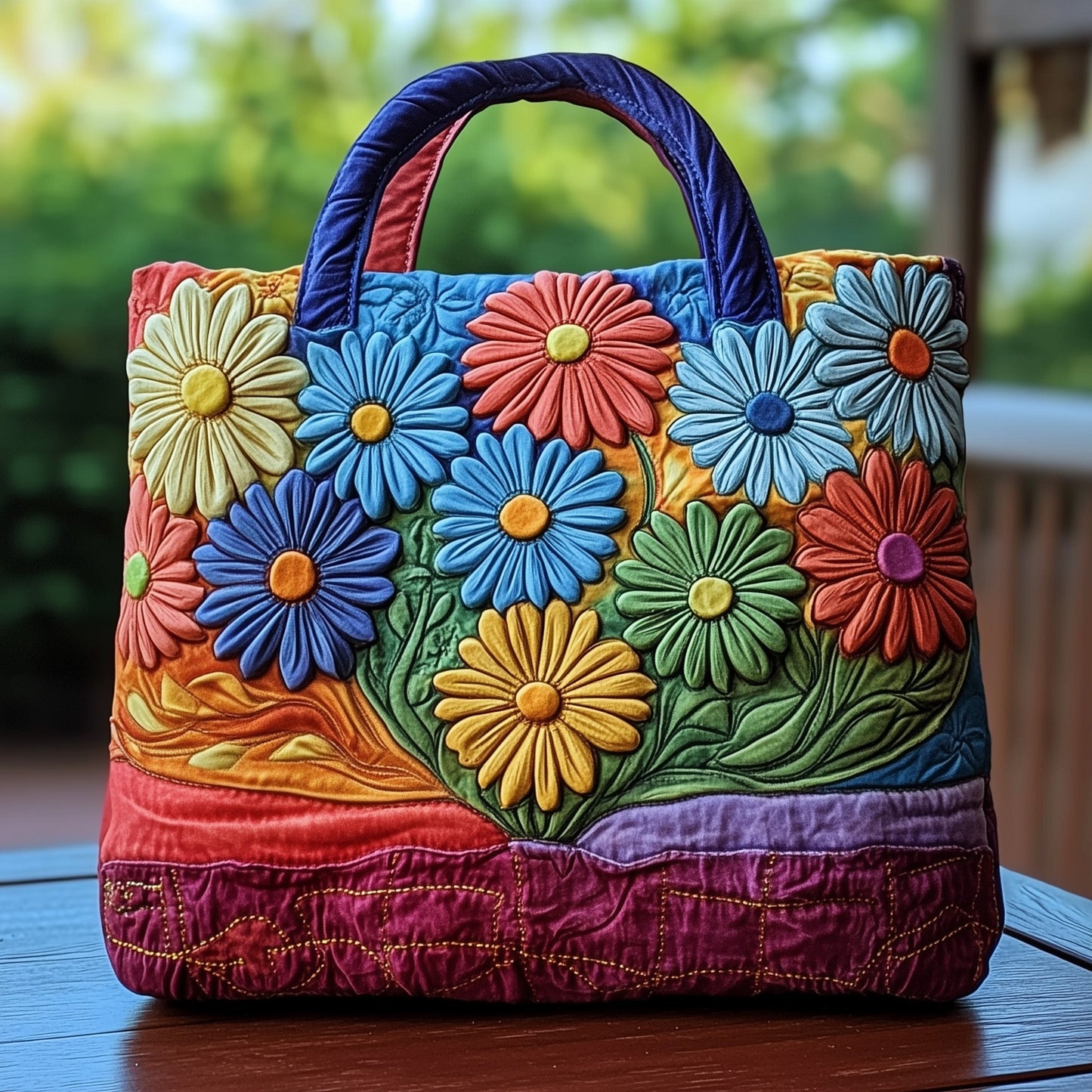 Flower Bliss Quilted Tote Bag GFTOMA1555