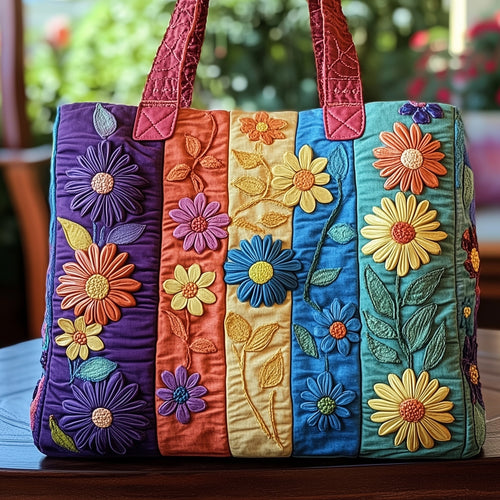 Flower Bliss Quilted Tote Bag GFTOMA1557