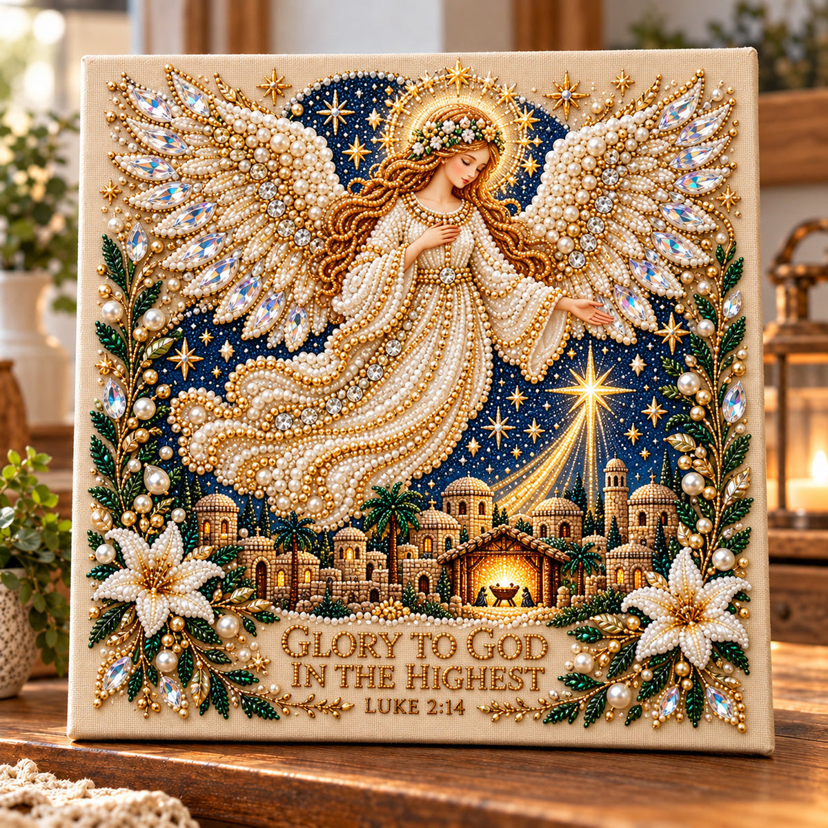 Christmas Angel DIY Diamond Pearl Art Kit GFTOMA15610