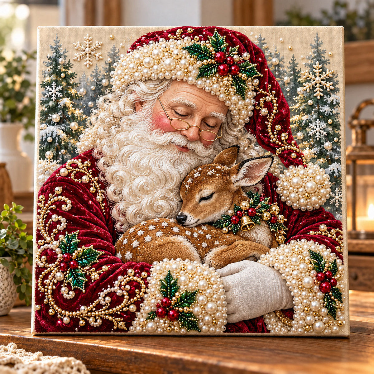 Santa Deer DIY Diamond Pearl Art Kit GFTOMA15685
