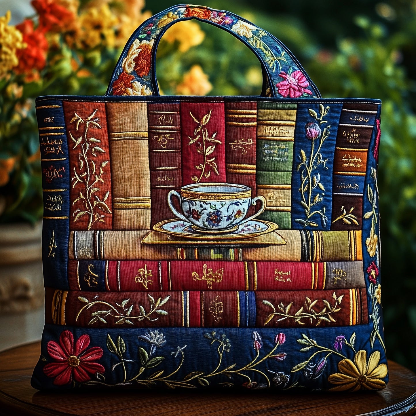 Cozy Book Quilted Tote Bag GFTOMA1568