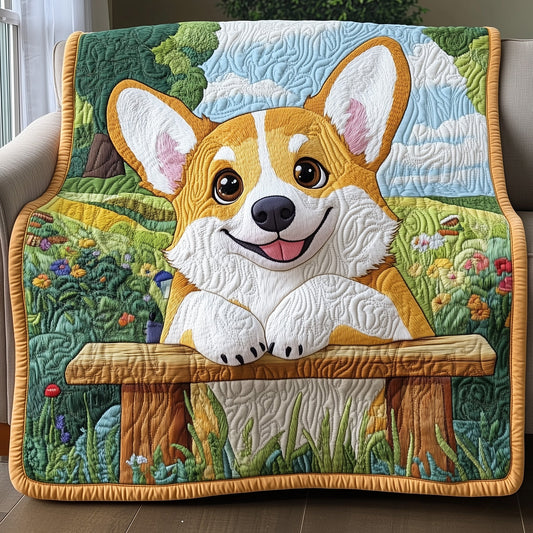 Corgi Quilted Blanket GFTOMA156