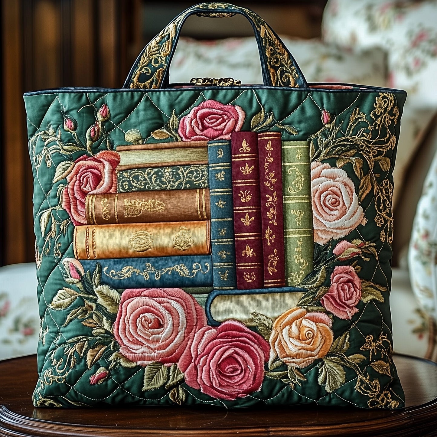 Cozy Book Quilted Tote Bag GFTOMA1571