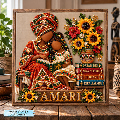 Personalized Melanin Reader DIY Diamond Pearl Art Kit QTCUZ GFTOMA15721