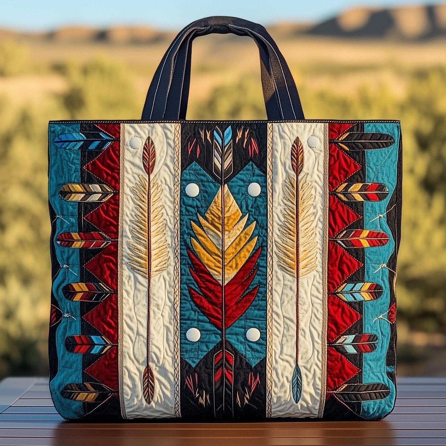Native American Quilted Tote Bag GFTOMA1575