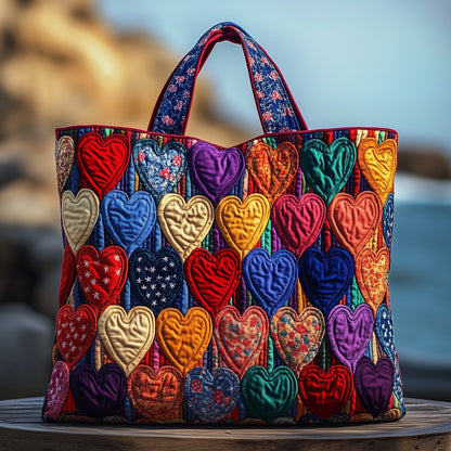 Floral Heart Quilted Tote Bag GFTOMA1586
