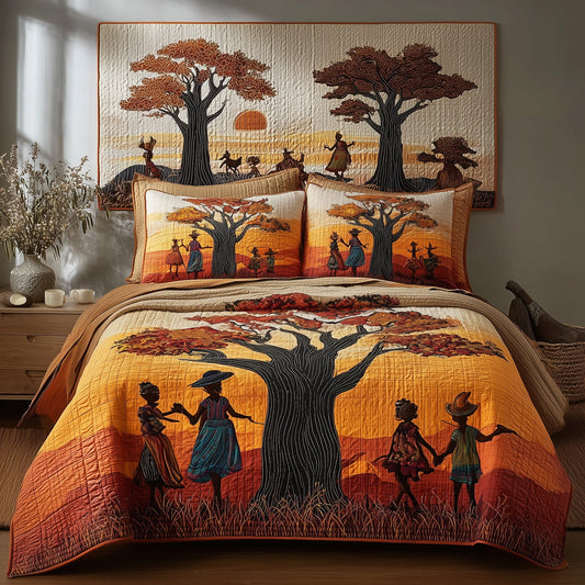 African Dream 3-Piece Quilted Bedding Set GFTOMA1628