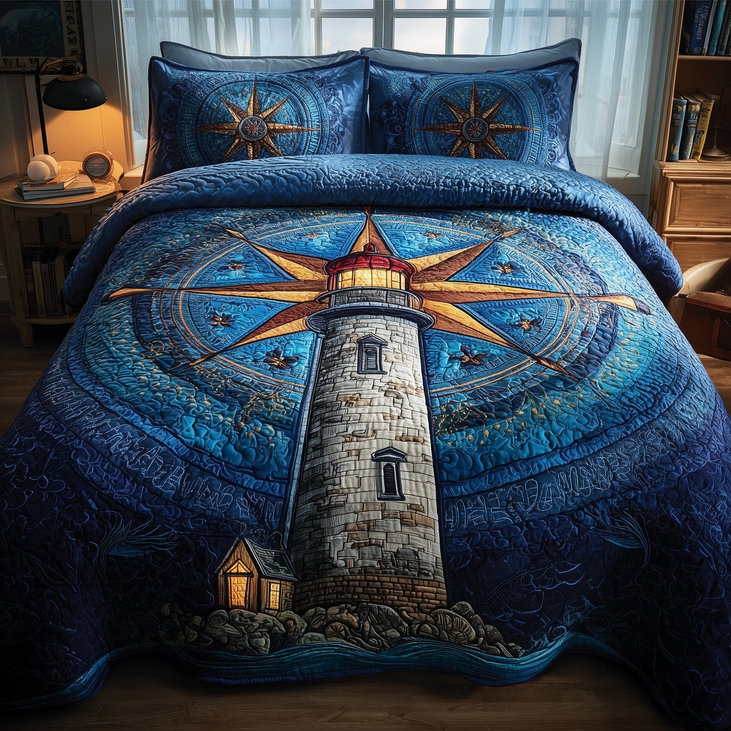 Nautical 3-Piece Quilted Bedding Set GFTOMA1674