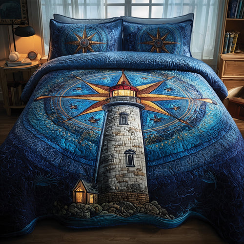 Nautical 3-Piece Quilted Bedding Set GFTOMA1674