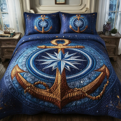 Nautical 3-Piece Quilted Bedding Set GFTOMA1675