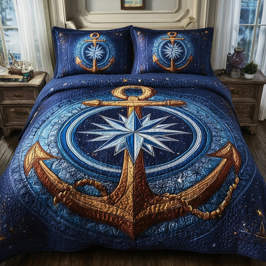 Nautical 3-Piece Quilted Bedding Set GFTOMA1675