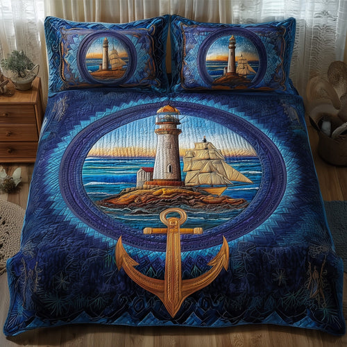 Nautical 3-Piece Quilted Bedding Set GFTOMA1676