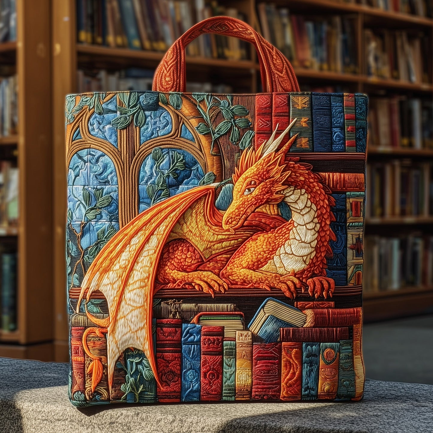 Dragon Quilted Tote Bag GFTOMA1720