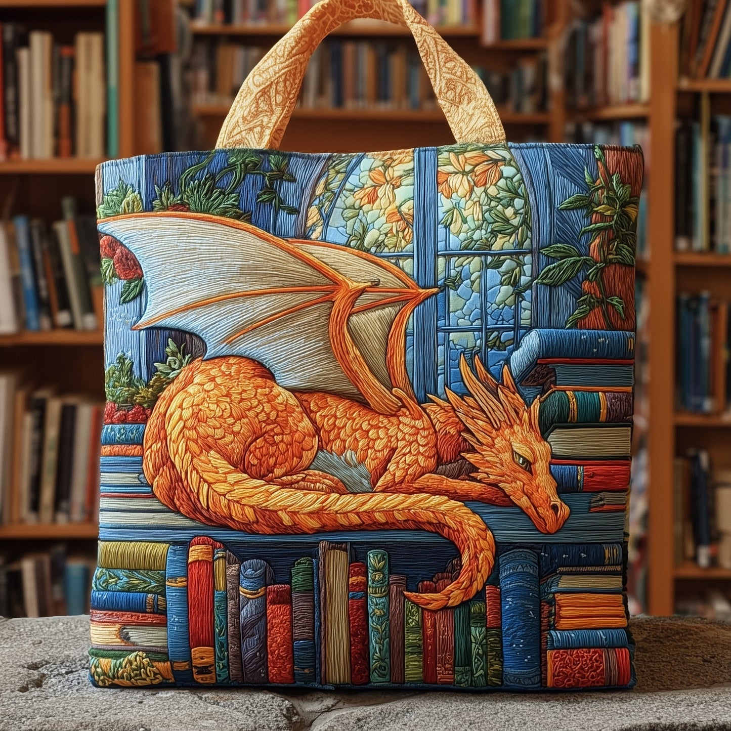 Dragon Quilted Tote Bag GFTOMA1725