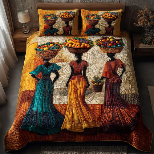 Golden Queens 3-Piece Quilted Bedding Set GFTOMA1761