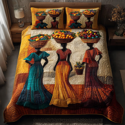 Golden Queens 3-Piece Quilted Bedding Set GFTOMA1761