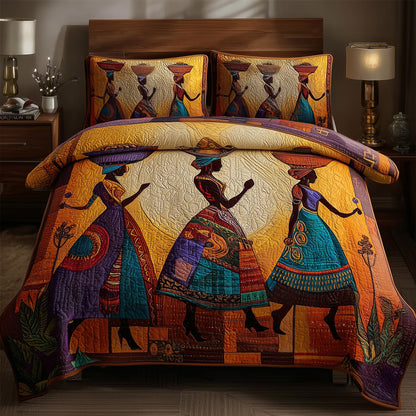 Golden Queens 3-Piece Quilted Bedding Set GFTOMA1762