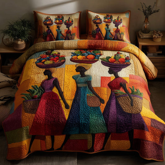 Golden Queens 3-Piece Quilted Bedding Set GFTOMA1764