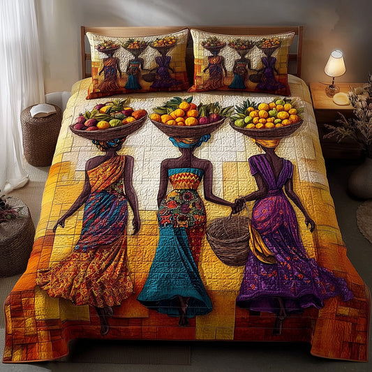 Golden Queens 3-Piece Quilted Bedding Set GFTOMA1766