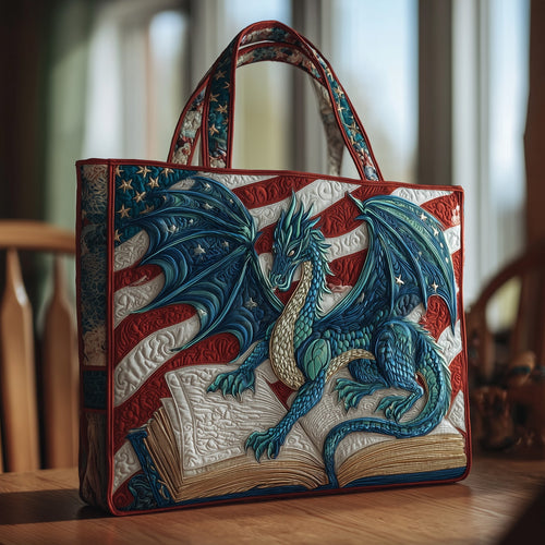 Patriotic Dragon Quilted Tote Bag GFTOMA1844