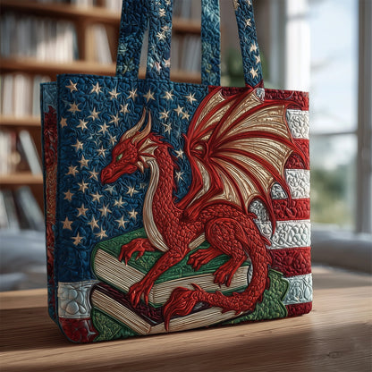 Patriotic Dragon Quilted Tote Bag GFTOMA1845