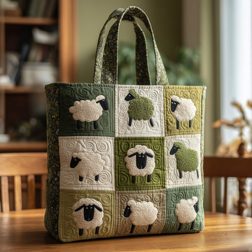 Farmhouse Sheep Quilted Tote Bag GFTOMA1859