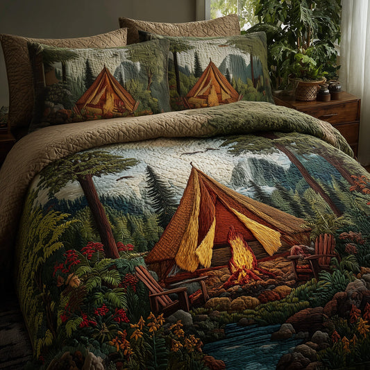Camping 3-Piece Quilted Bedding Set GFTOMA1887