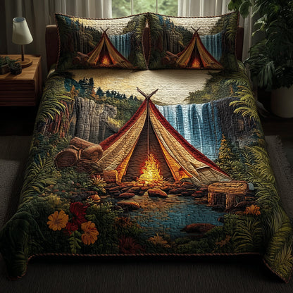 Camping 3-Piece Quilted Bedding Set GFTOMA1889