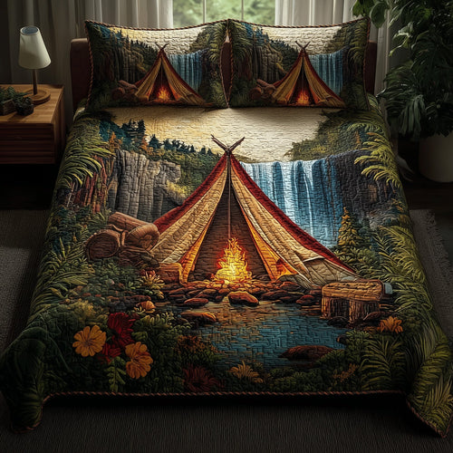 Camping 3-Piece Quilted Bedding Set GFTOMA1889