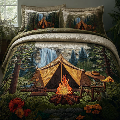 Camping 3-Piece Quilted Bedding Set GFTOMA1890