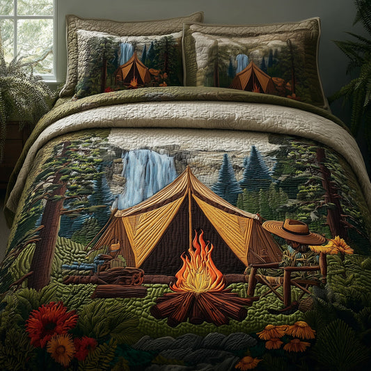 Camping 3-Piece Quilted Bedding Set GFTOMA1890