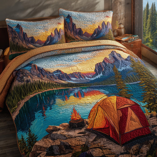 Camping 3-Piece Quilted Bedding Set GFTOMA1891