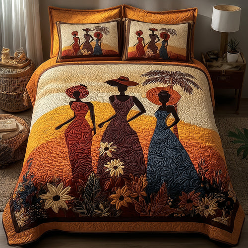Sisters of the Sun 3-Piece Quilted Bedding Set GFTOMA1893