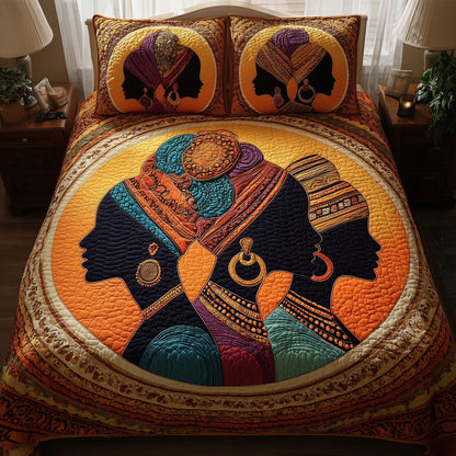 Sisters of the Sun 3-Piece Quilted Bedding Set GFTOMA1895
