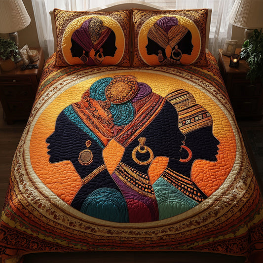 Sisters of the Sun 3-Piece Quilted Bedding Set GFTOMA1895