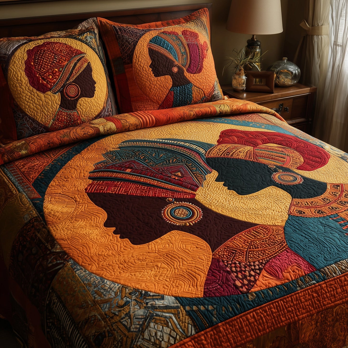 Sisters of the Sun 3-Piece Quilted Bedding Set GFTOMA1896